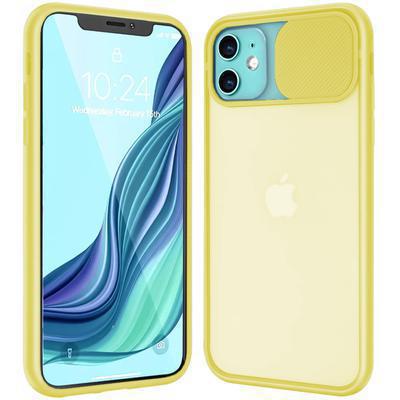 Capa iPhone 11 Híbrida com Protetor de Câmara Deslizante Amarelo