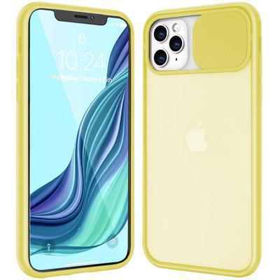 Capa iPhone 11 Pro Híbrida com Protetor de Câmara Deslizante Amarelo