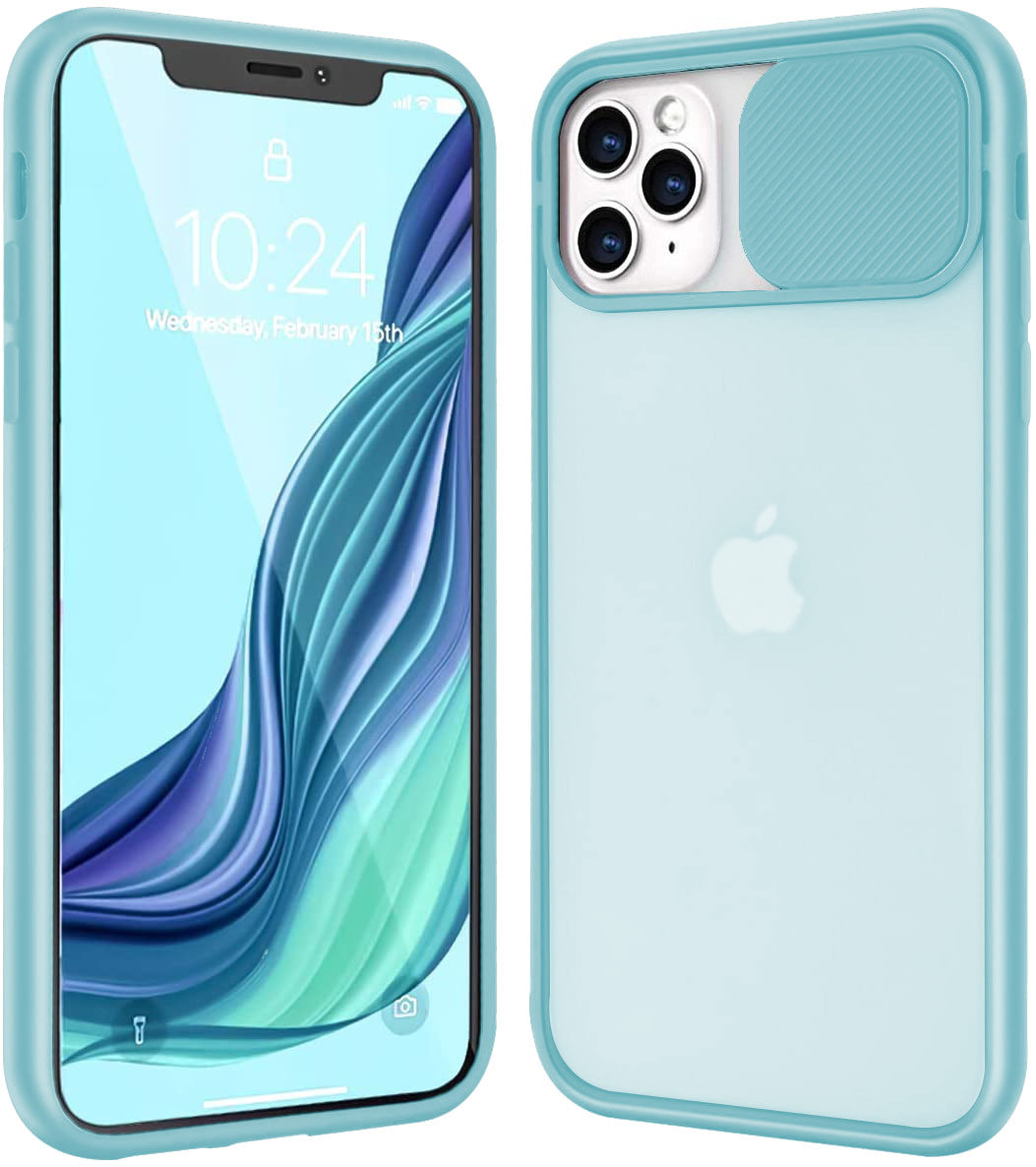 Capa iPhone 11 Pro Max Híbrida com Protetor de Câmara Deslizante Azul