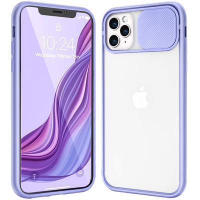 Capa iPhone 11 Pro Max Híbrida com Protetor de Câmara Deslizante Roxo