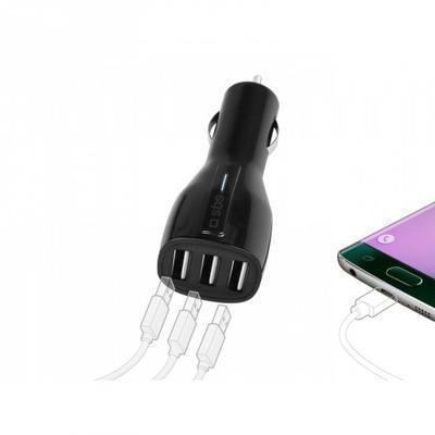 Carregador de Carro Sbs com 3 Portas USB 4.100Mah Preto