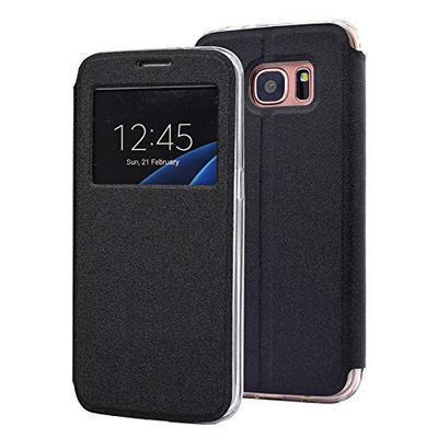 Capa de Pele Candy Samsung Galaxy J6+ Livro com Janela S-View Preto
