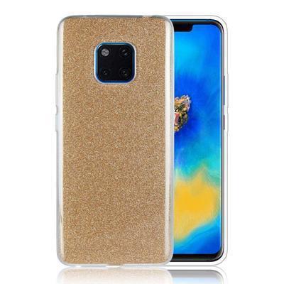 Capa Silicone Gel Huawei Mate 20 Pro Brilho Dourado