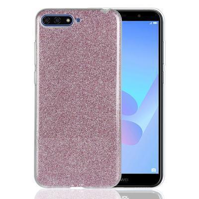 Capa Silicone Gel Huawei Y6 (2018) Brilho Rosa