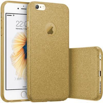 Capa Silicone Gel iPhone 7 Brilho Dourado