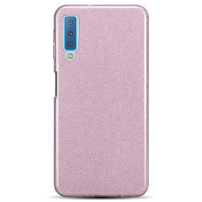 Capa Silicone Gel Samsung Galaxy A7 (2018) Brilho Rosa