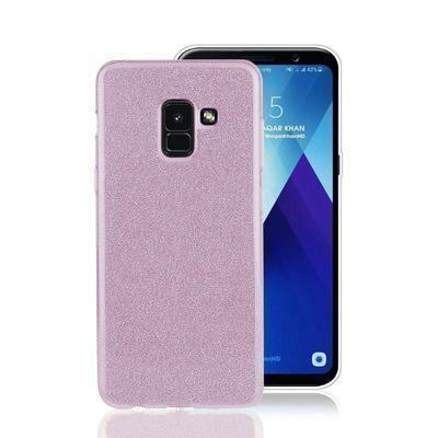 Capa Silicone Gel Samsung Galaxy A8 Brilho Rosa