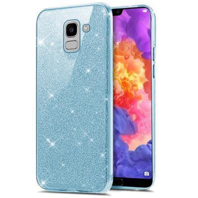 Capa Silicone Gel Samsung Galaxy J6 (2018) Brilho Azul