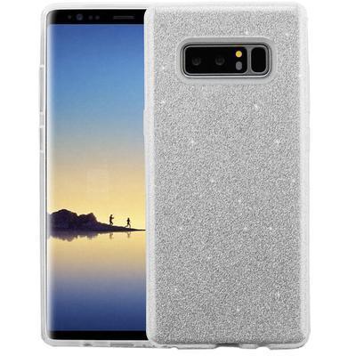 Capa Silicone Gel Samsung Galaxy Note 8 Brilho Prata