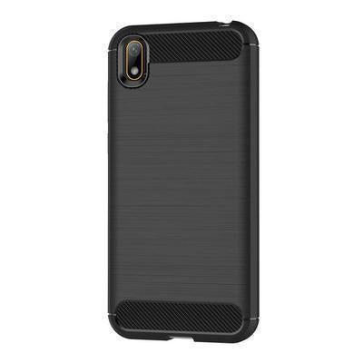 Capa Silicone Huawei Y5 (2019) Fibra de Carbono Preto