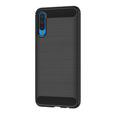 Capa Silicone Samsung Galaxy A50 / A30S Fibra de Carbono Preto