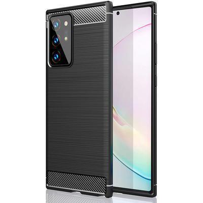 Capa Silicone Samsung Galaxy Note 20 Ultra Fibra de Carbono Preto