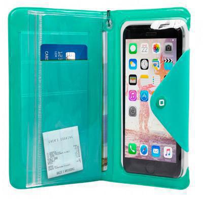 Capa Tipo Livro Impermeável Sbs para Smartphones Até 5" Azul-Claro