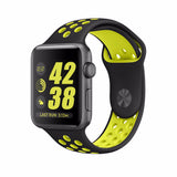 Pulseira Bracelete Desportiva Silicone para Apple Watch 42mm PRETO/AMARELO - Multi4you®