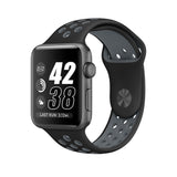 Pulseira Bracelete Desportiva Silicone para Apple Watch 38mm PRETO/CINZENTO - Multi4you®