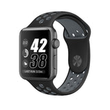 Pulseira Bracelete Desportiva Silicone para Apple Watch 42mm PRETO/CINZENTO - Multi4you®