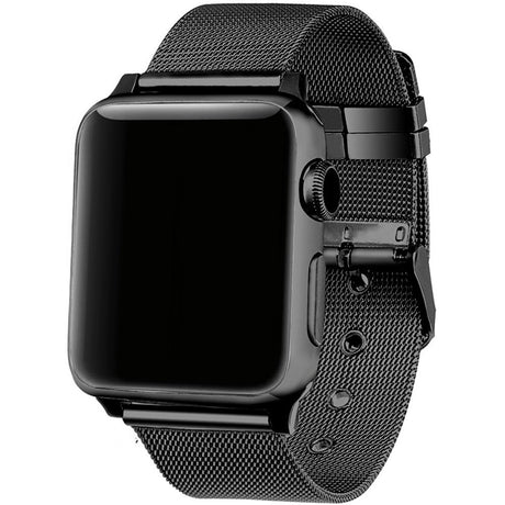 Pulseira Bracelete Milanesa para Apple Watch 38mm - Aço PRETO - Multi4you®