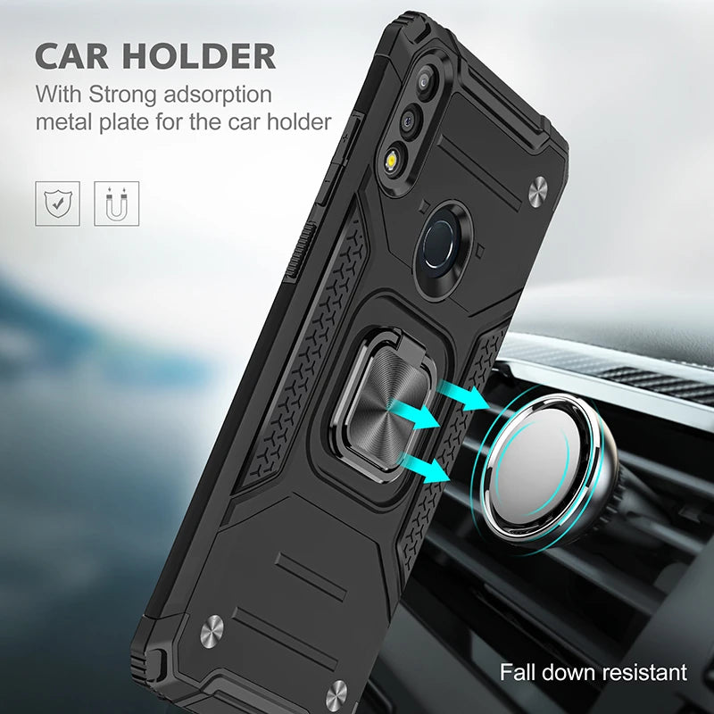 Capa Ring Armor para Asus ZenFone Max Pro M2 ZB631KL preto