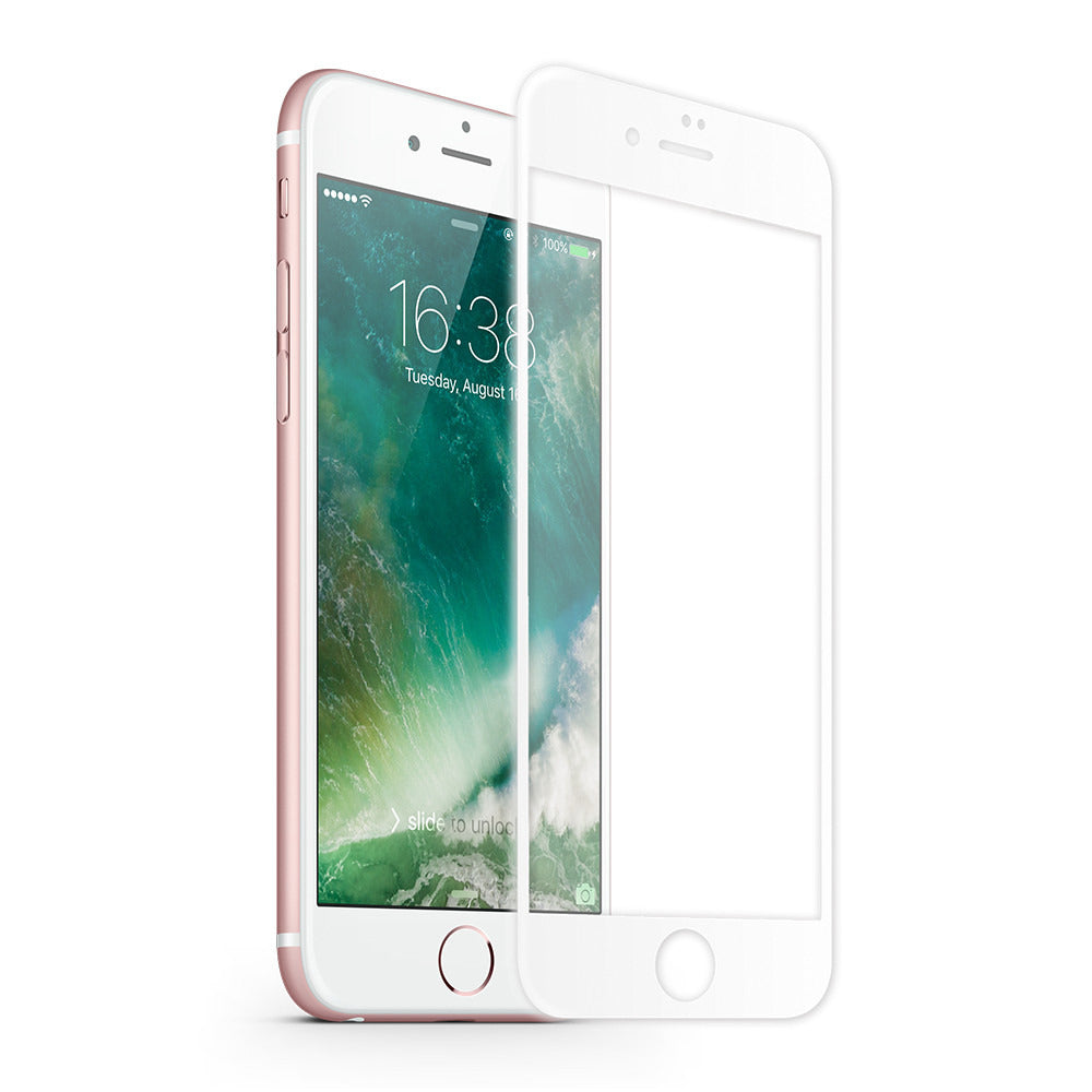 Pelicula Vidro Temperado Full Cover 3D Branco para Apple iPhone 7 Plus - Multi4you®