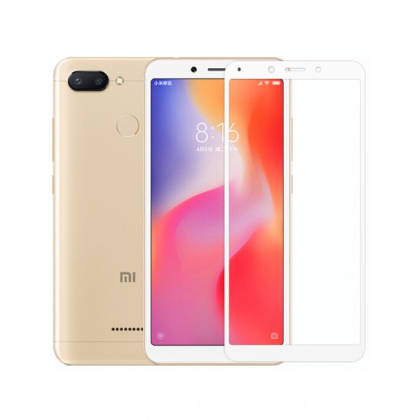 Pelicula Vidro Temperado Full Cover 3D Branco para Xiaomi Redmi 6 / 6A - Multi4you®