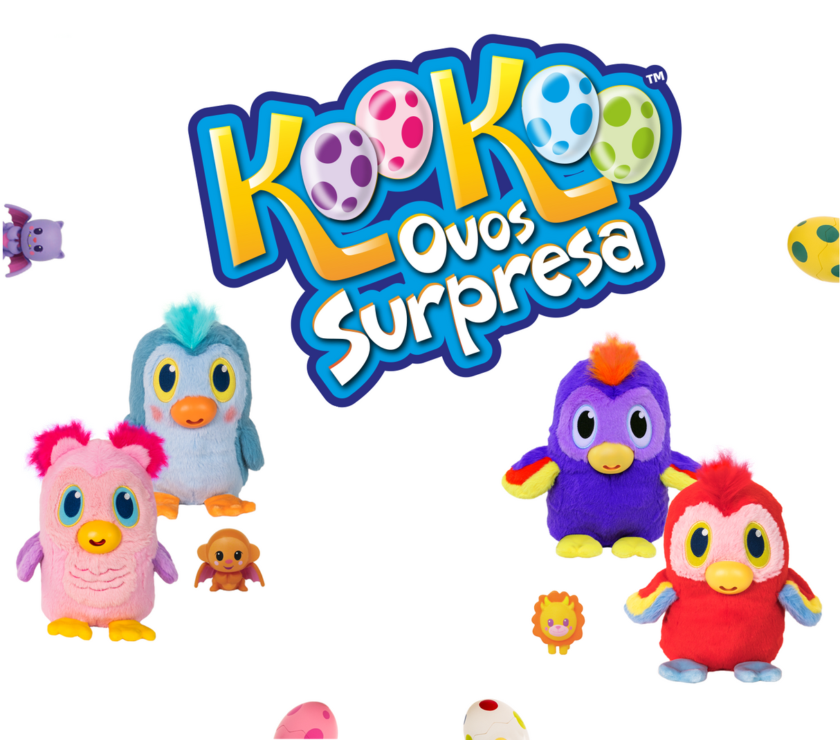 Peluche Koo Koo Ovos Surpresa - Concentra - Envio Aleatório