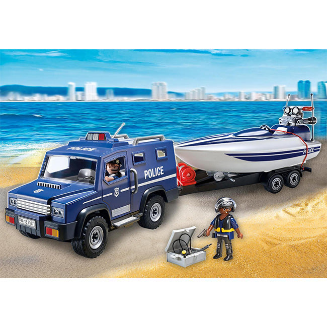 Playmobil Camião da Polícia com Lancha - 5187