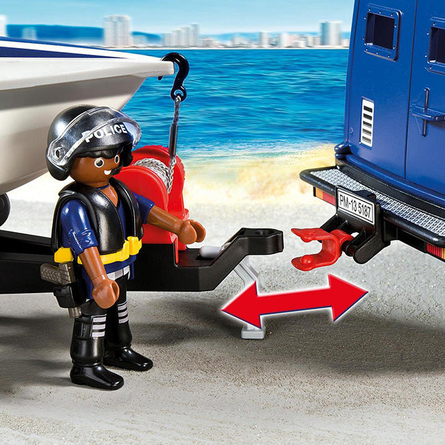 Playmobil Camião da Polícia com Lancha - 5187