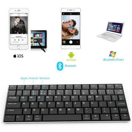 Rii Teclado Bluetooth 3.0 - / Android / iOS / Windows - Mini i9 Keyboard