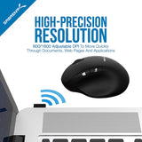 Rato Óptico Ergonômico Wireless 2,4GHz 1600 Dpi MS-WRCH