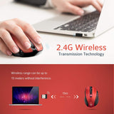Rato Óptico Wireless 2,4GHz 2400 Dpi com 6 Botões para Windows Mac Linux - Multi4you®