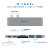 SAVFY 6 em 1 USB-C Hub Thunderbolt 3 USB 3.1 para MacBook