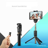 Selfie Stick Tripé com Comando Bluetooth para Smartphone - bastão de Selfie (80cm) - Multi4you®