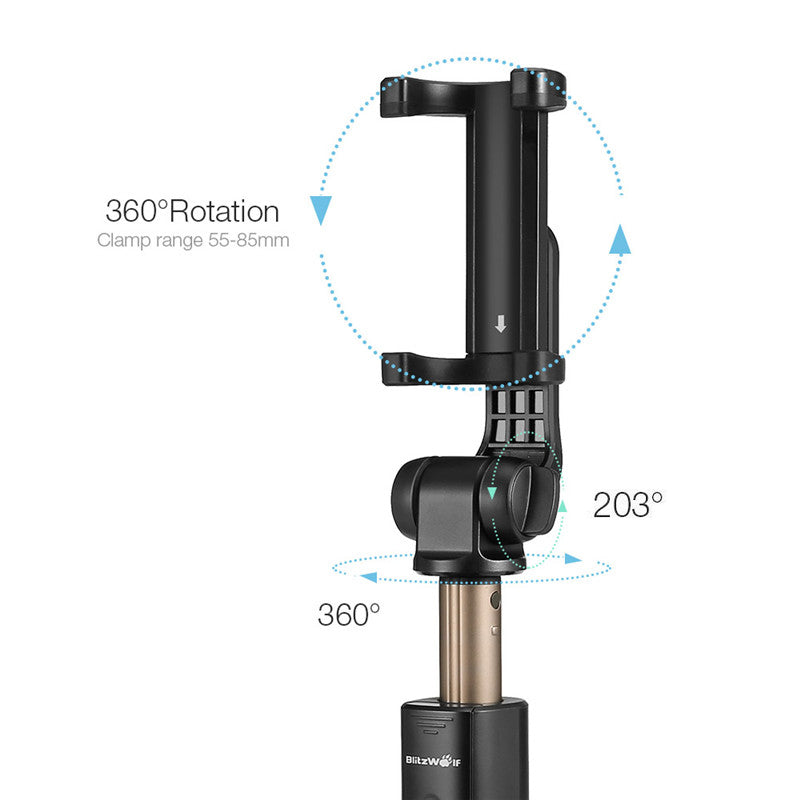 Selfie Stick Tripé com Comando Bluetooth para Smartphone - bastão de Selfie (80cm) - Multi4you®