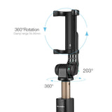 Selfie Stick Tripé com Comando Bluetooth para Smartphone - bastão de Selfie (80cm) - Multi4you®