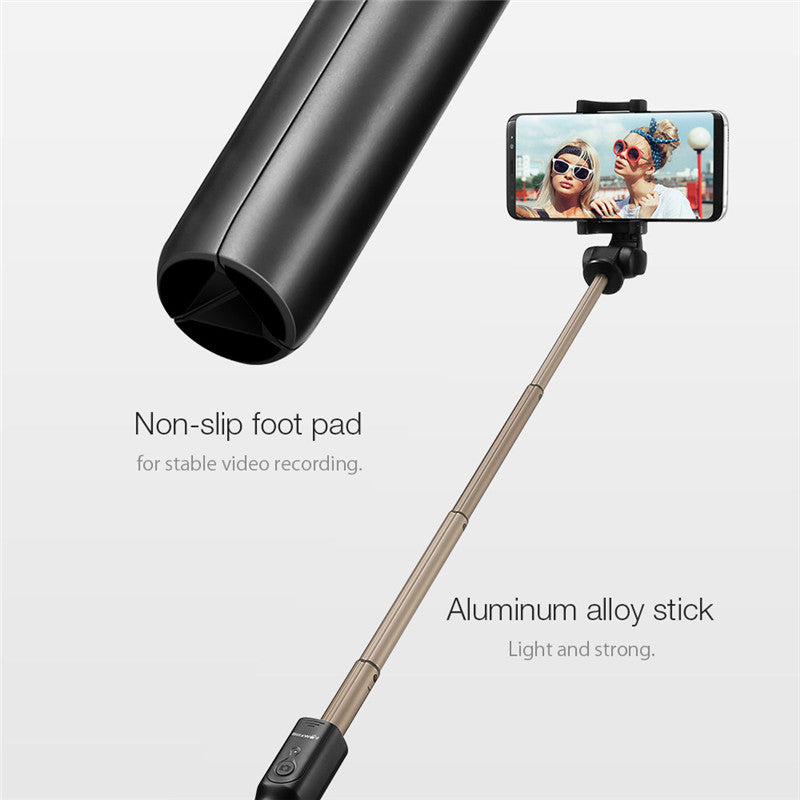 Selfie Stick Tripé com Comando Bluetooth para Smartphone - bastão de Selfie (80cm) - Multi4you®