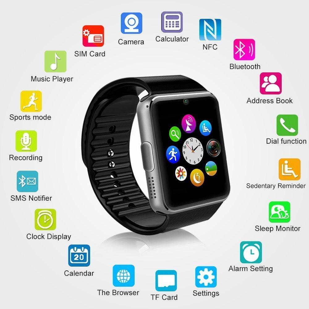 Smartwatch Bluetooth GT08 Android / iOS (Multilingue) - Multi4you®