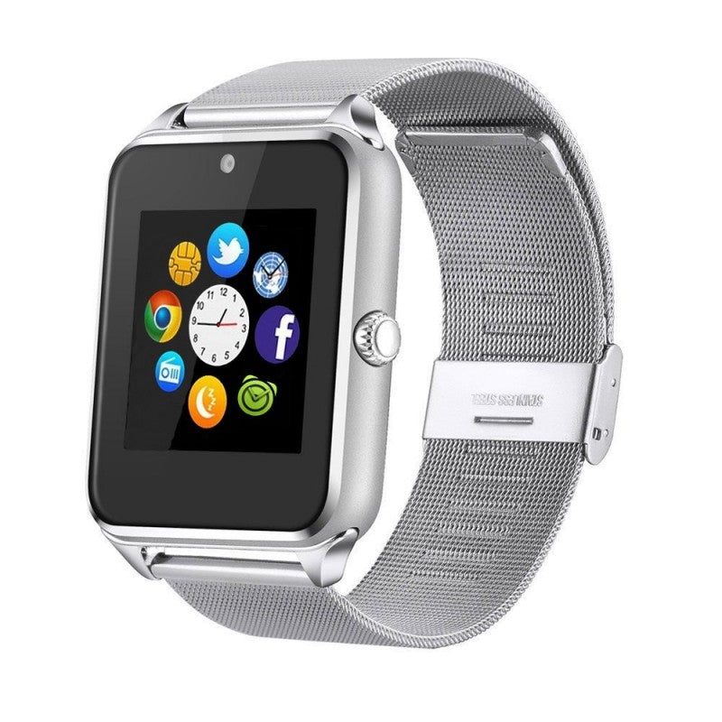Smartwatch Bluetooth GT08 Metal Android / iOS (Multilingue) (Cinzento - Silver) - Multi4you®