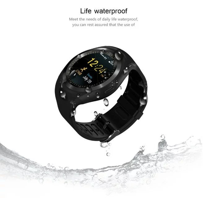 Smartwatch Bluetooth RS01 / Y1 Resistente a Água Android / iOS (Multilingue) (Preto) - Multi4you®