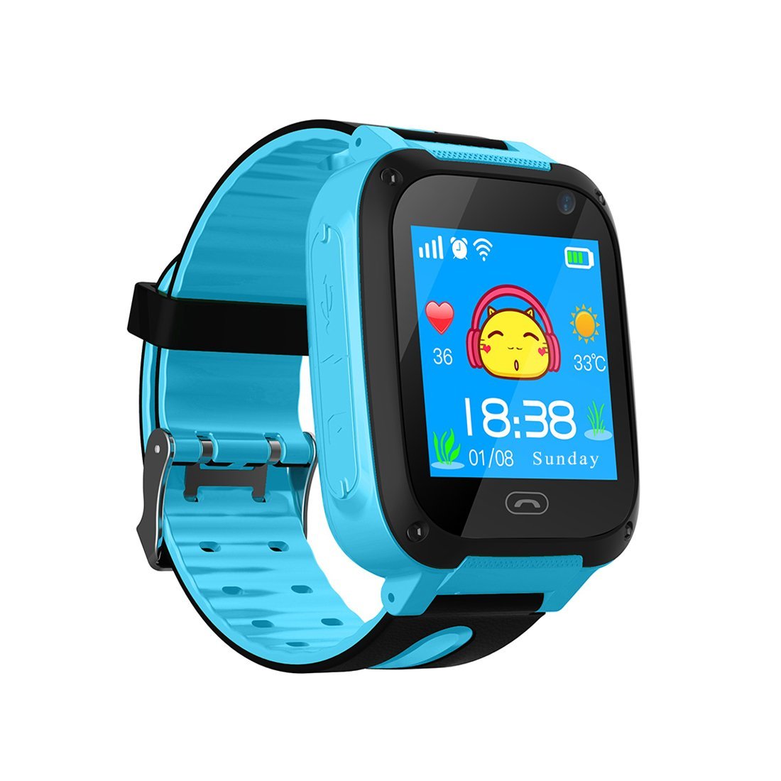 Smartwatch com GPS Flash Night Para Crianças - Safe-Keeper (Azul) - Multi4you®