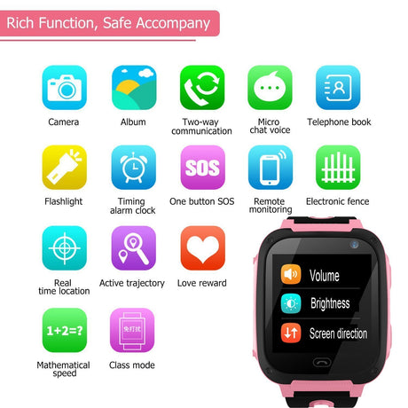 Smartwatch com GPS Flash Night Para Crianças - Safe-Keeper (Rosa) - Multi4you®