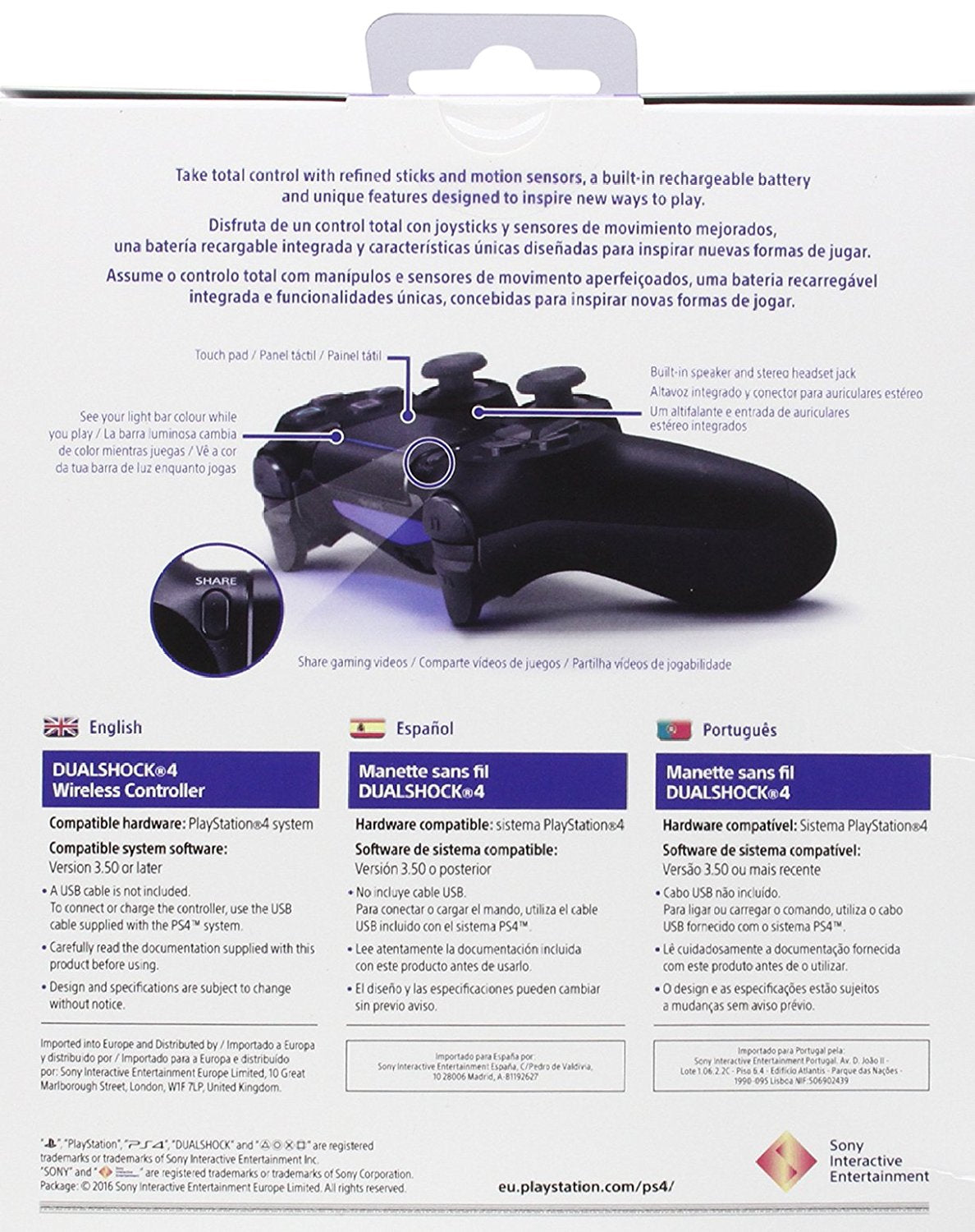 Sony Comando DualShock 4 V2 Black PS4 - Acessórios PS4 - Compra na