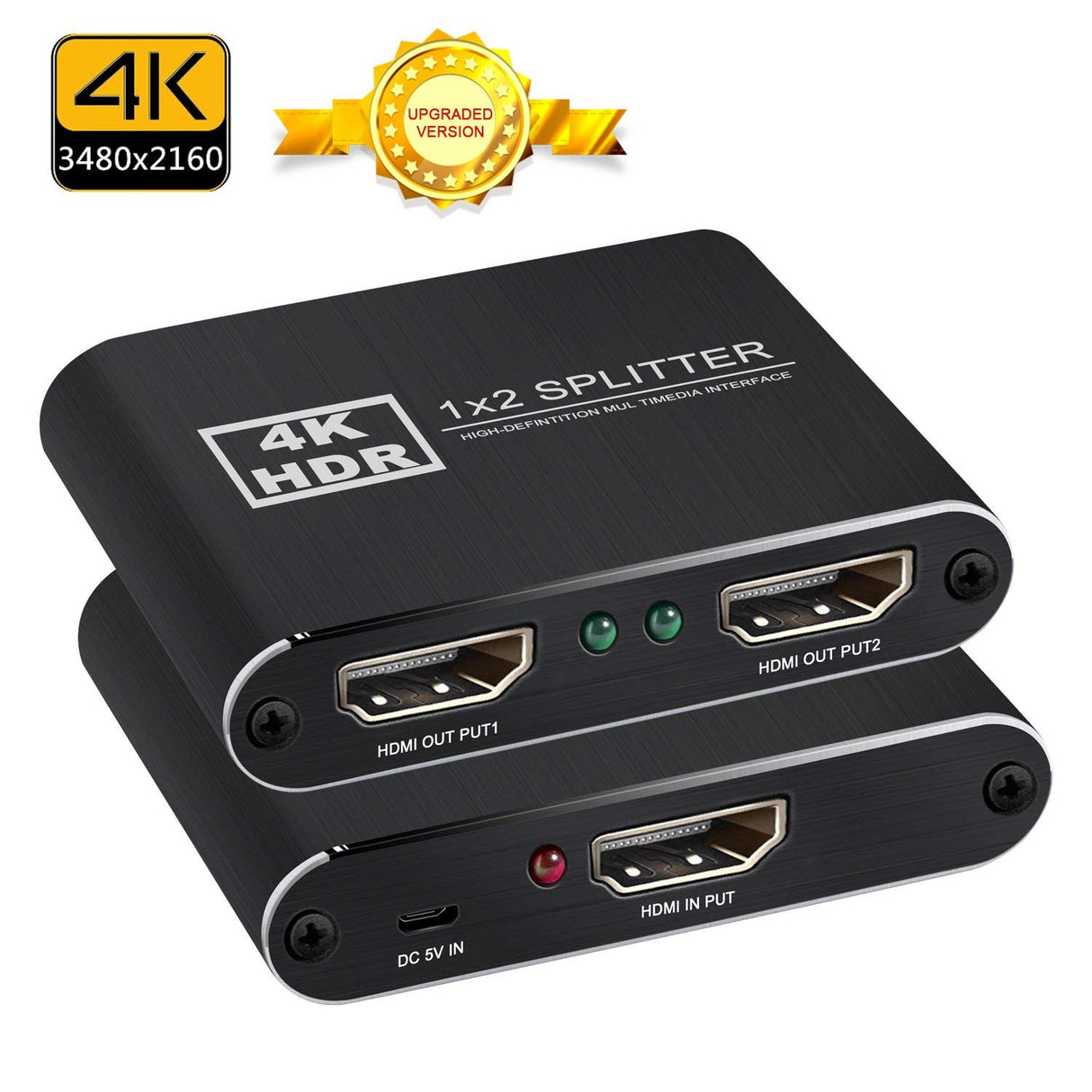 Splitter Multiplicador 1 x 2 HDR 4K / 2K HDMI 2.0 Suporte 3D - Multi4you®