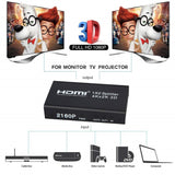 Splitter Multiplicador HDMI 1 x 2 4K 2K Suporte 3D - 1 Entrada 2 Saídas - Multi4you®