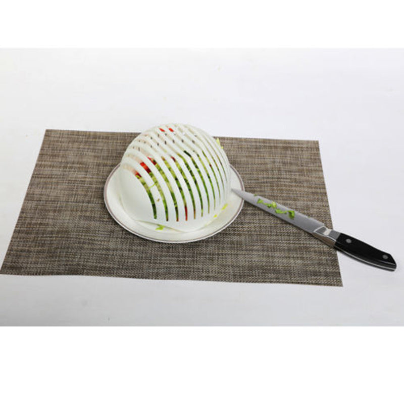 Suporte Cortador Fatiador de Saladas Frutas Legumes - Chef Salad Cutter Bowl