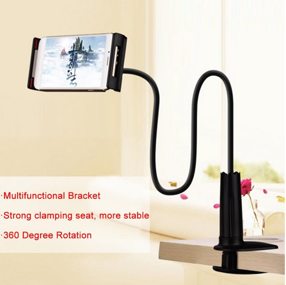 Suporte Flexível com Rotação 360° para Smartphone ou Tablet (Preto) - Multi4you®