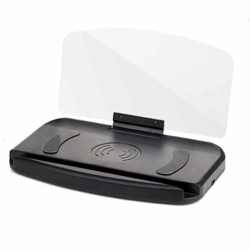HUD Carregador Wireless Veicular com Refletor GPS