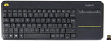 Teclado Wireless Logitech K400 Plus + Touchpad Preto