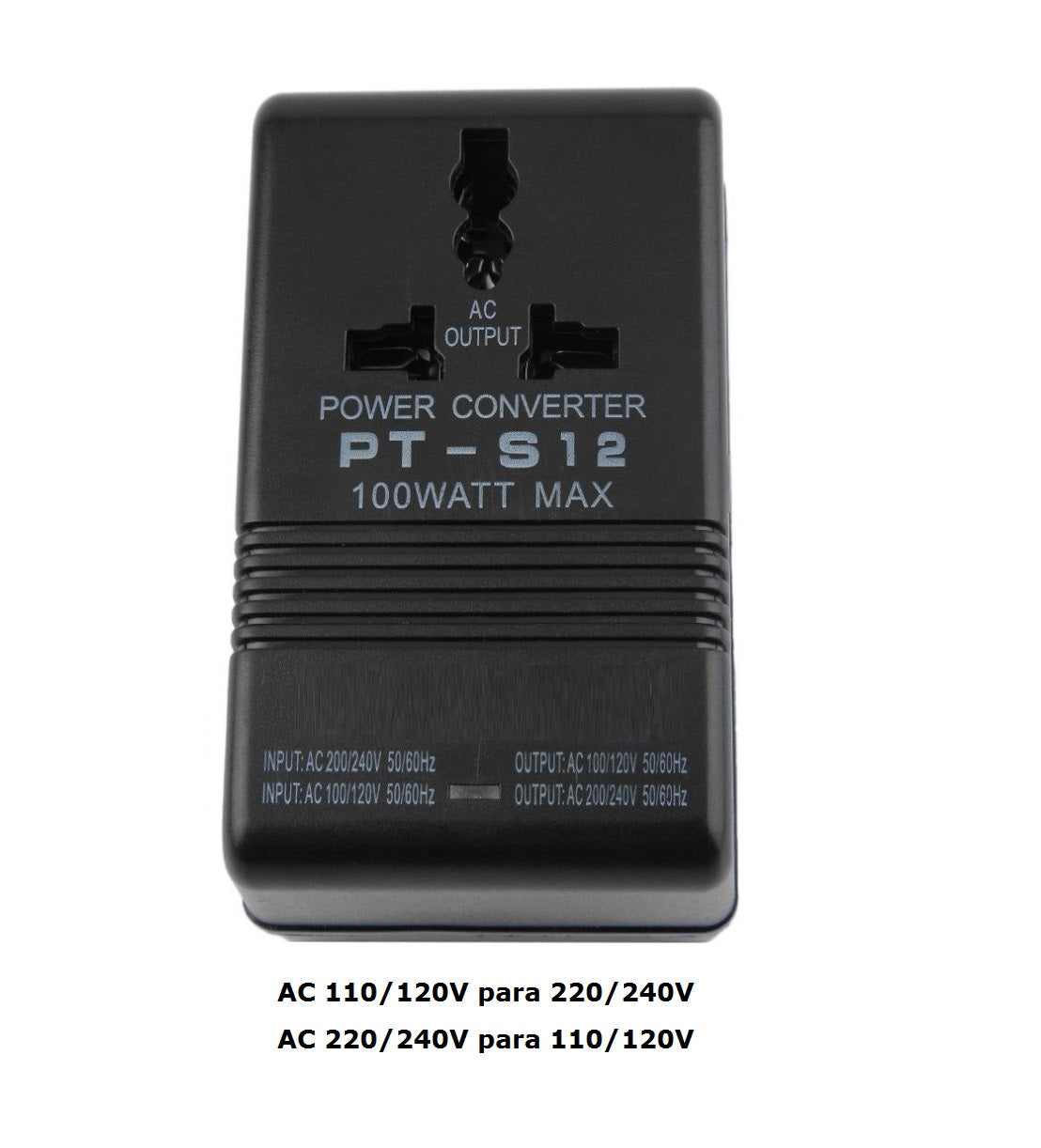 Adaptador Conversor de Voltagem - Transformador de Tensão Elétrica 110V para 220V e 220V para 110V (100W) - Multi4you®