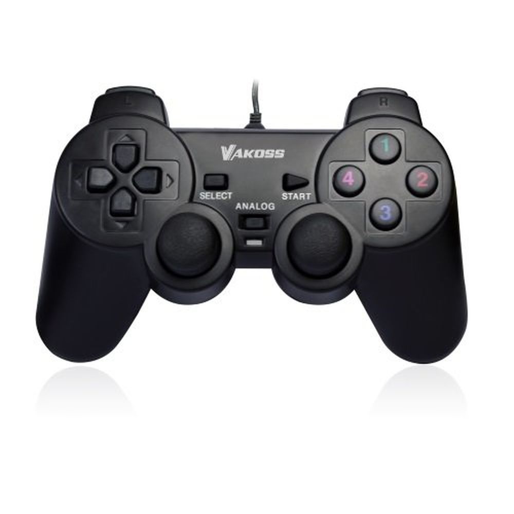 Vakoss Comando com fio USB para PC / PS3 GP-3755BK - USB Vibration Gamepad