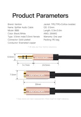 Vention Cabo de Áudio Splitter Jack 3,5mm para 2 Jack Fêmea Microfone e Auricular